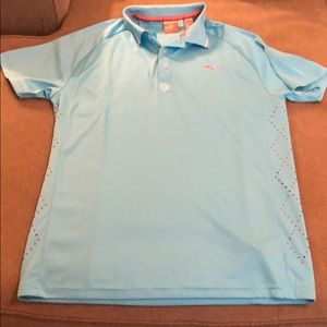Light Blue Puma Golf Shirt, size L